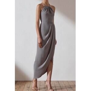 luxe bias asymmetrical slip dress Asymmetrical bias slip dress in black - Rodarte